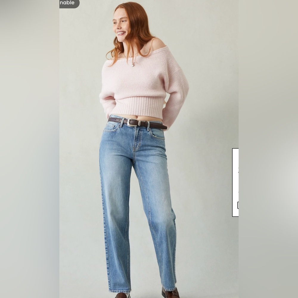 Pacsun Jordyn Low Rise Straight Leg Jeans Stretch Medium Indigo